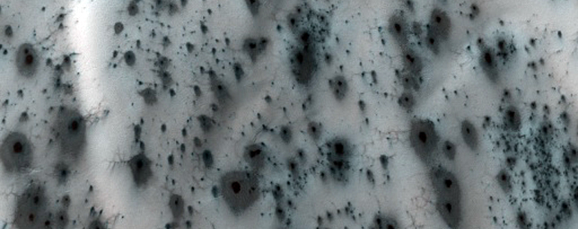 Dunes with Fans in Charlier Crater
