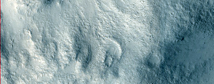 Hummocky Terrain at Highland-Lowland Boundary Near Elysium Planitia
