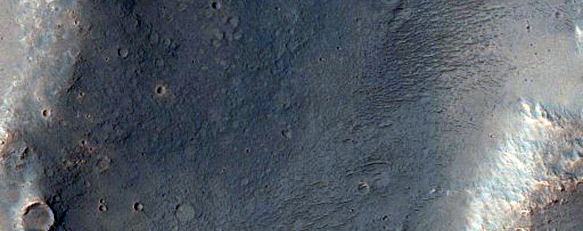 Impact Crater with Steep Slopes
