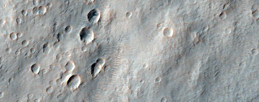 Eastern Discontinuous Ejecta and Rays of Gasa Crater
