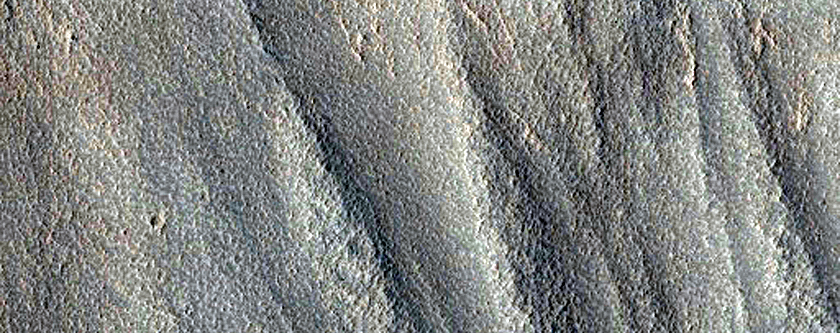 Layers Exposed in Wall of Depression South of Ius Chasma
