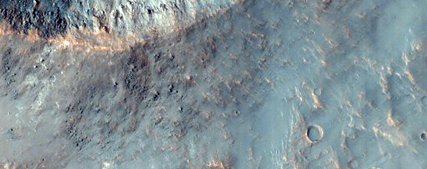 Possible Phyllosilicates on Crater Floor in Tyrrhena Terra
