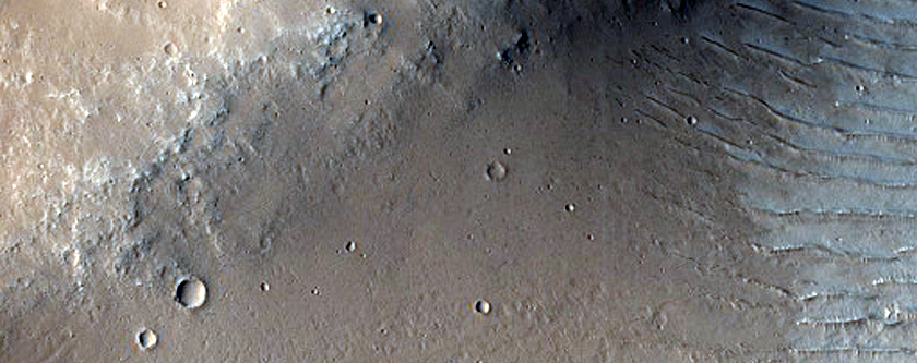 Landforms Southwest of Apollinaris Patera
