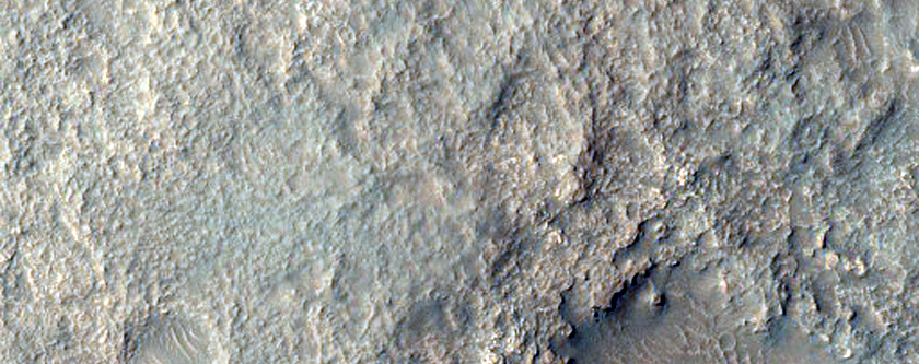 Layers in Fan Associated with Channel East of Thom Crater
