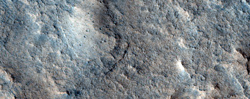 Exposed Sediments on Chyrse Planitia Margin
