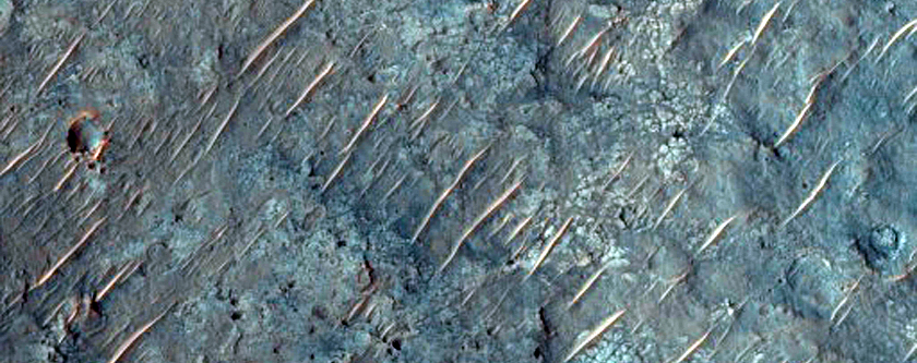 Alluvial Fan on Crater Floor
