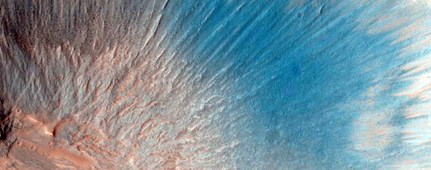 Monitor Slopes of Crater in Melas Chasma
