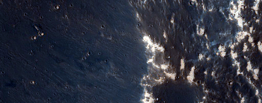 Kaolinite Covered Crater Rim
