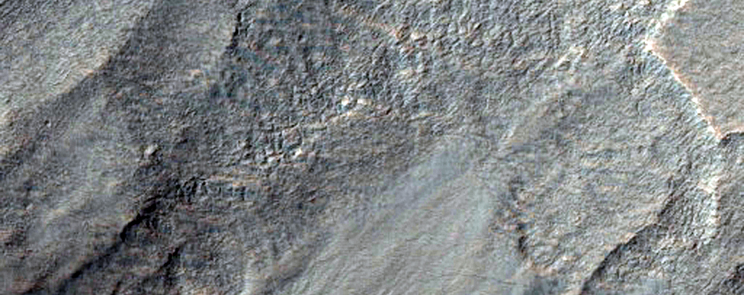 Gullied Crater Wall
