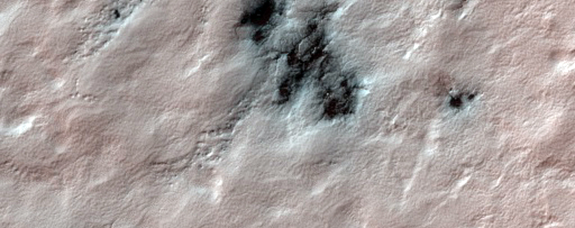 Spider Terrain Not on South Polar Layered Deposit

