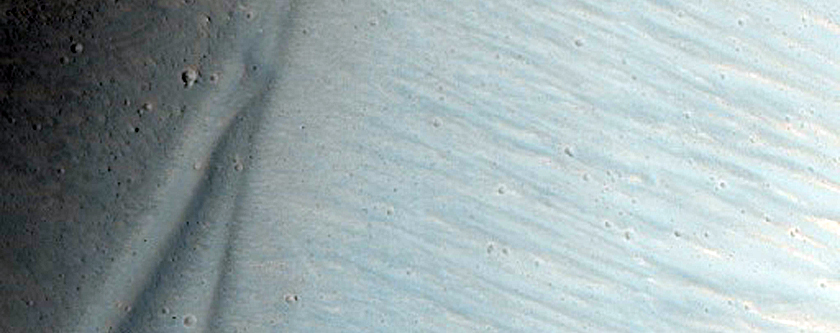 Crater Wall in Xanthe Terra
