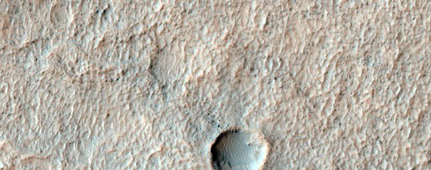 Olivine-Rich Pedestal Crater in Terra Sirenum

