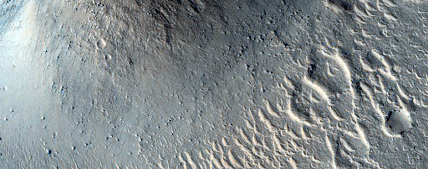 Isolated Layered Hill in Isidis Planitia

