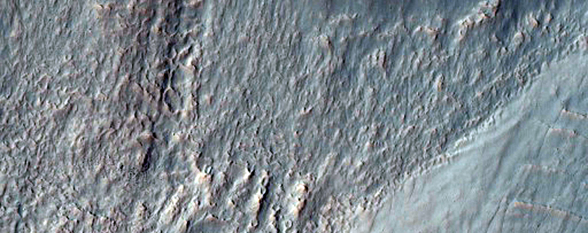 Unusual Gullied Slope in Southern Mid-Latitudes