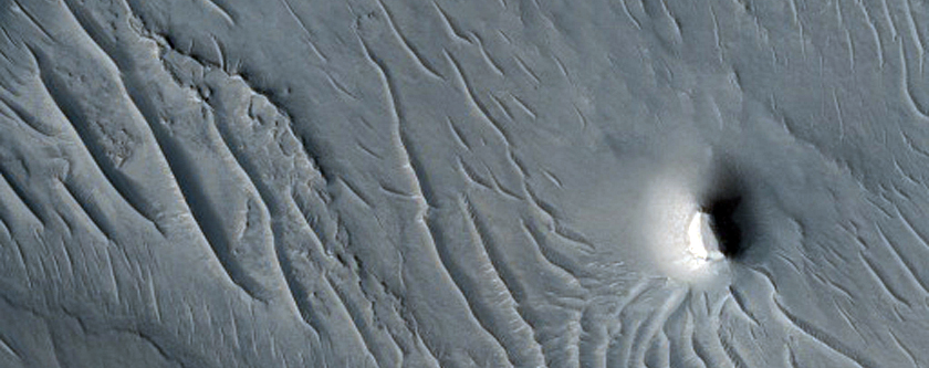 Layers Northwest of Antoniadi Crater