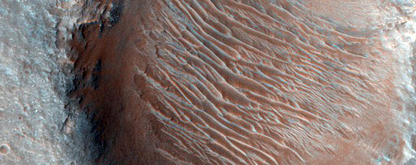 Channels in Savich Crater