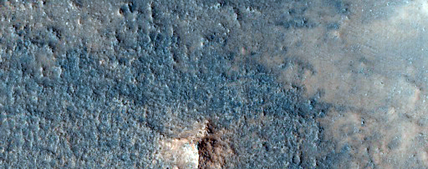 Bedrock in Antoniadi Crater
