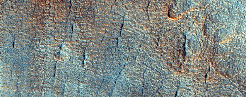Layers Under Pedestal Cap in Utopia Region