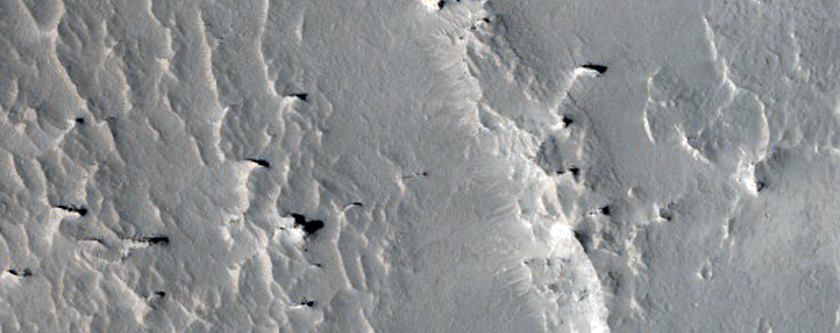 Layers in Crater Floor Deposit in Northeast Meridiani Planum
