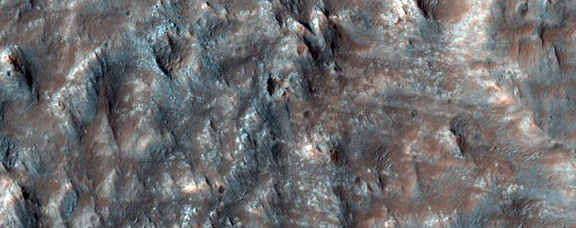 Rocky Deposits on Crater Floor