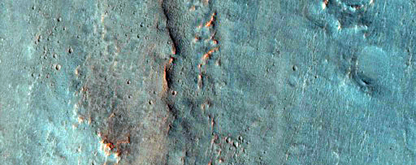 Crater Ejecta in Nili Fossae Region