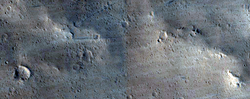 Ejecta from Well-Preserved Crater