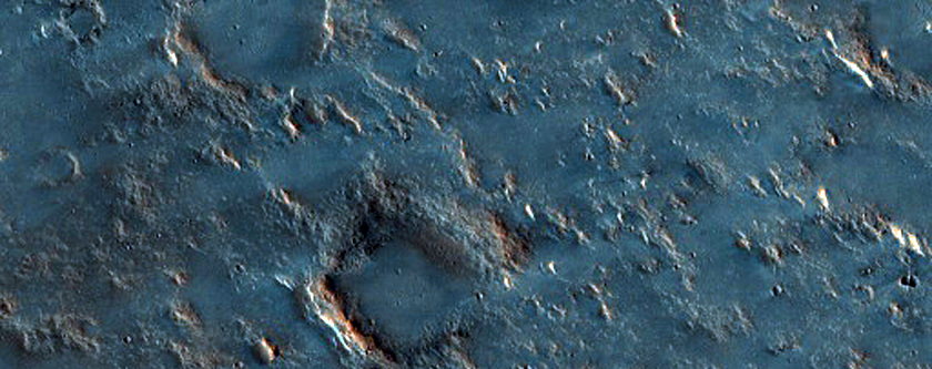 Sample of Small Crater in South Syrtis Major Region with Possible Pyroxene