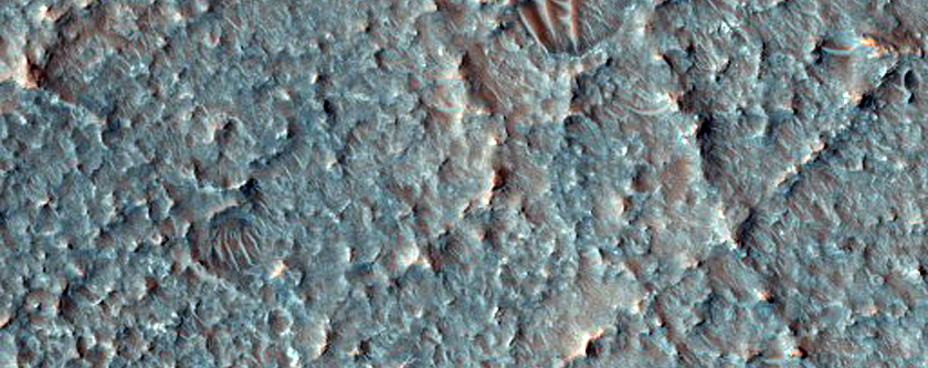 Ejecta on Crater Floor