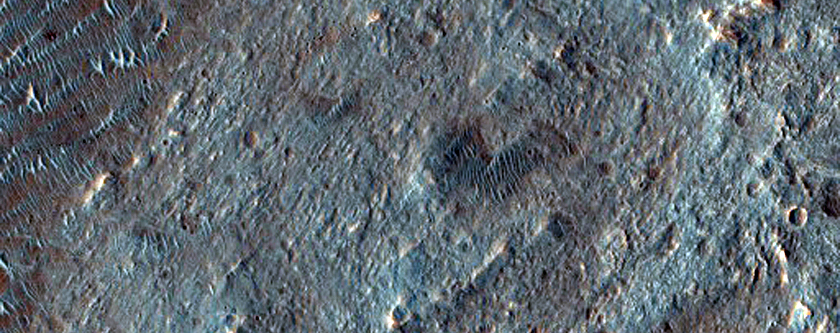 Rocky Ejecta Lobe from Ritchey Crater