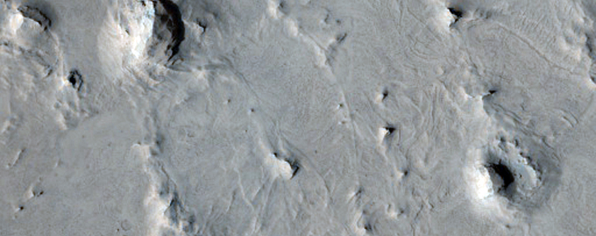 Layered Sediments in Crater