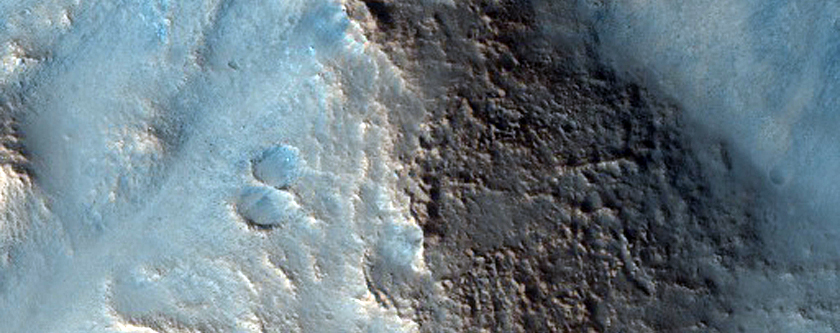 Gullies in Crater Wall