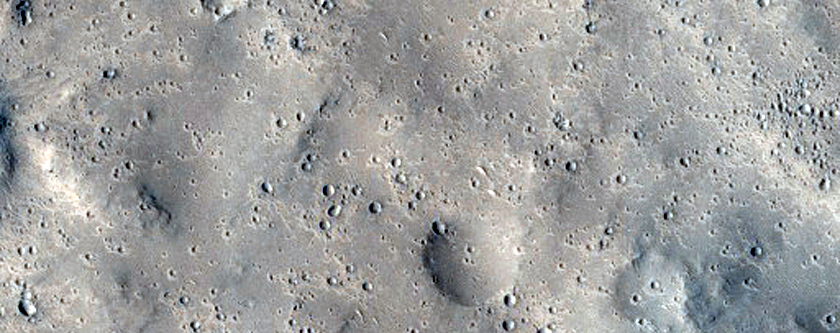 Curved Ridges South of Aeolis Mensae