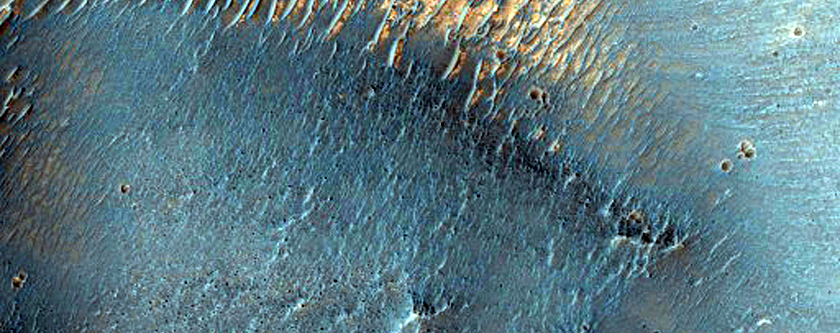 Stratigraphy Exposed in Crater Wall