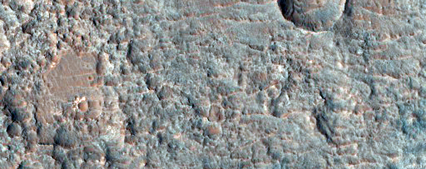 Bedrock in Ladon Valles Basin