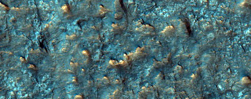 Rocky Deposits on Crater Floor
