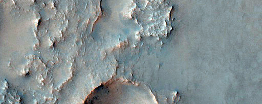 Rocky Deposits on Crater Floor

