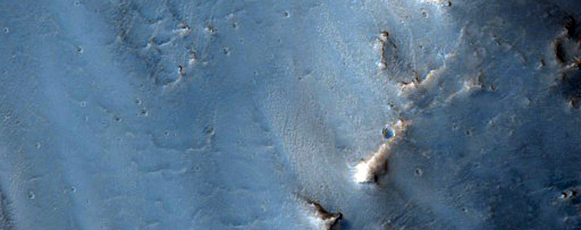 Southwest Rim and Terraces of Lucaya Crater
