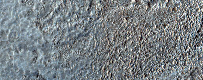 Pedestal Crater Margin in Hellas Region
