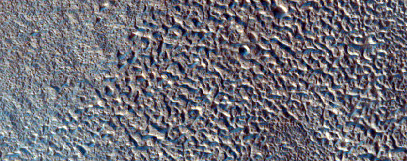 Potential Fluvial Fan South of Inverted Streambed in Tempe Terra
