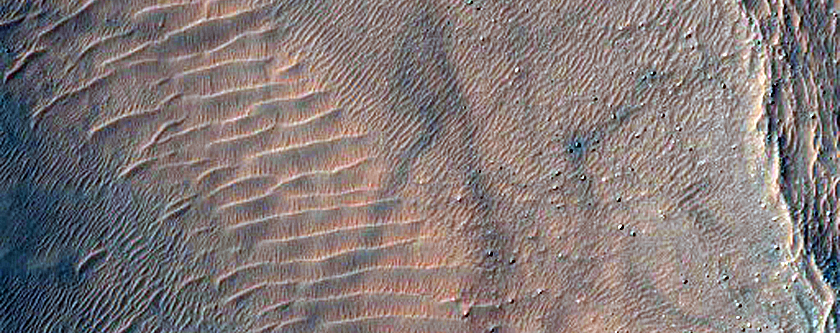 Western Rim of Gullied Crater in Kaiser Crater
