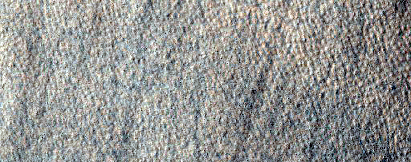 Scalloped Terrain in Mid-Latitude Mantle at Peneus Patera
