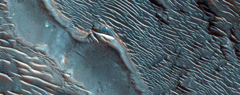 Light-Toned Fragments in Linear Depressions
