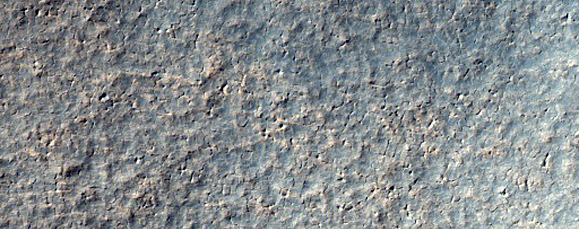 Crater in Promethei Terra with Textured Floor
