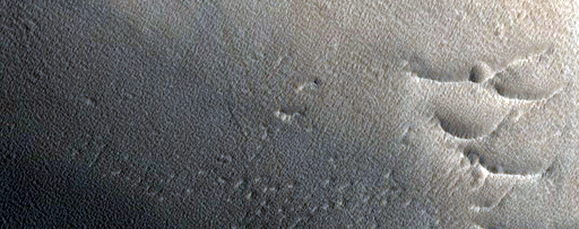 Pits Near Tithonium Chasma
