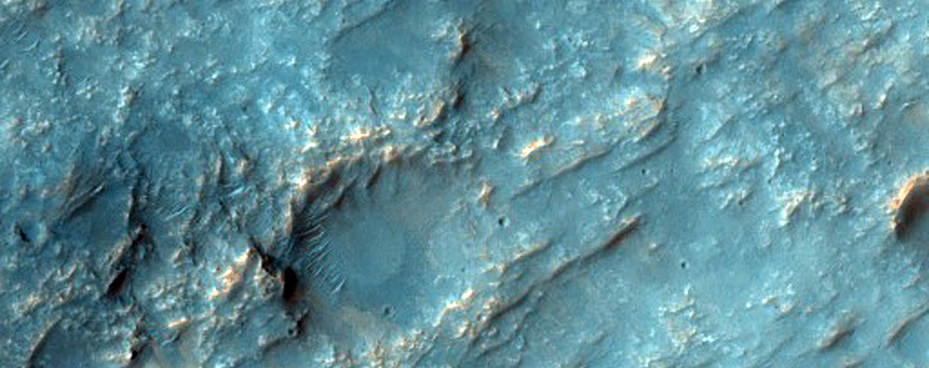 Channels Near Huygens Crater
