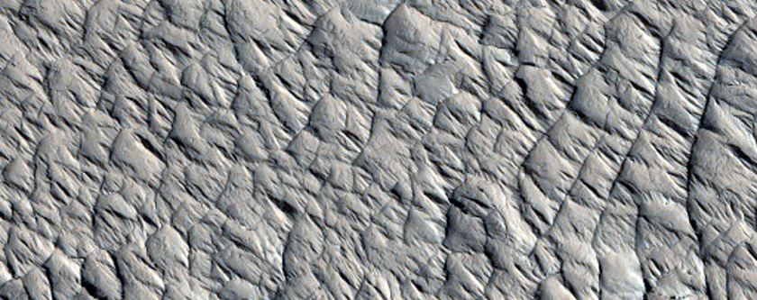 Polygonal Shapes Southwest of Olympus Mons
