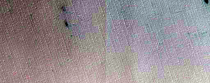 Pole-Facing Slope of Trough in South Polar Layered Deposits
