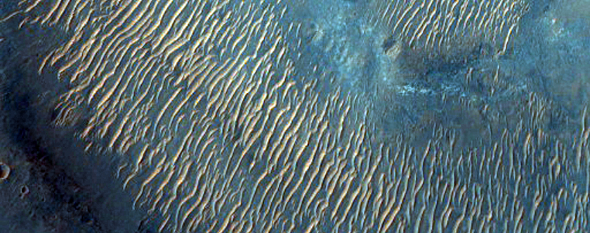 Channel Entering Kasimov Crater
