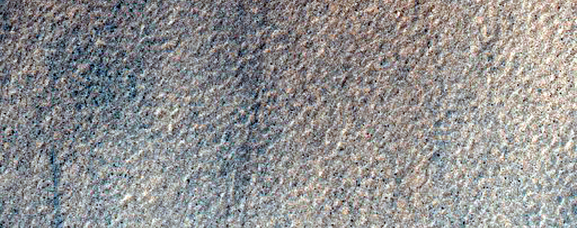 Landslide within Filled Crater in Eridania Scopulus
