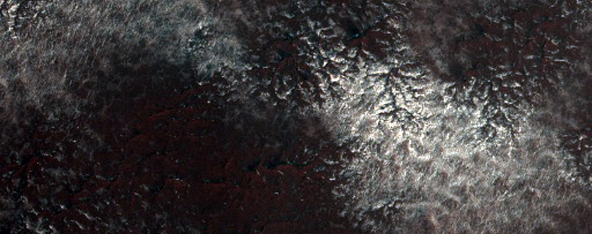 Spider Terrain Not on South Polar Layered Deposit
